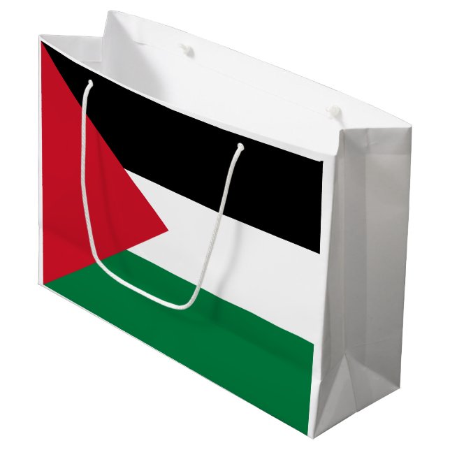 Palestine Flag Large Gift Bag (Front Angled)