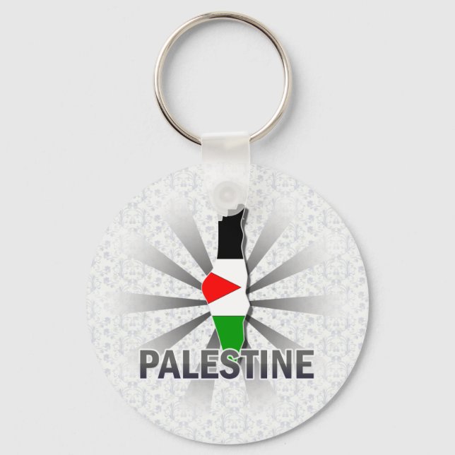 Palestine Flag Map 2.0 Keychain (Front)