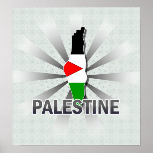 Palestine Flag Map 2.0 Poster