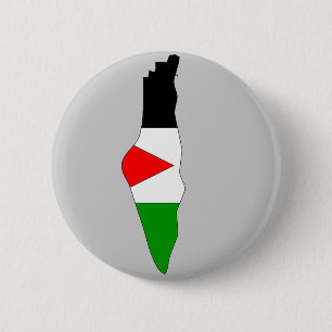 Palestine flag map 2 inch round button