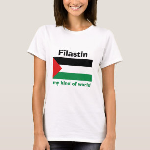 Palestine Flag + Map + Text T-Shirt
