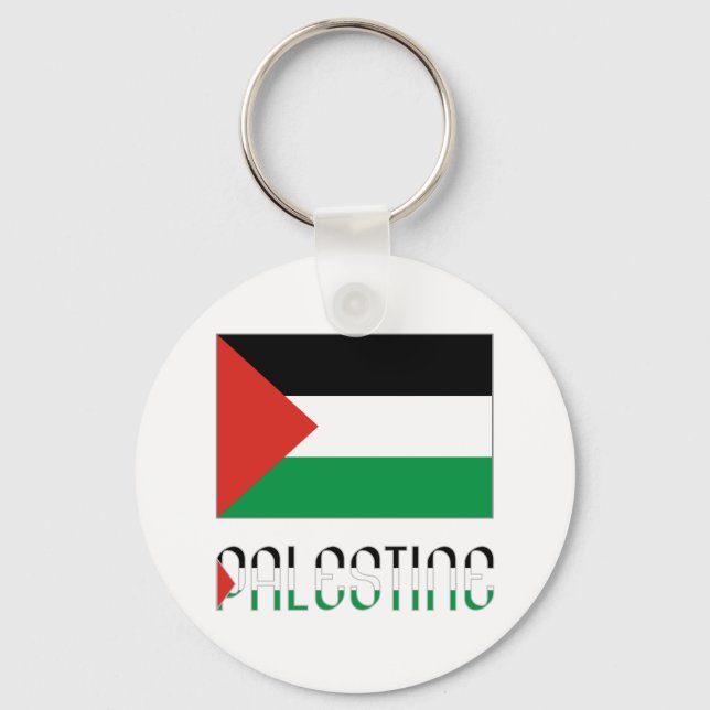Palestine Flag & Name Keychain (Front)
