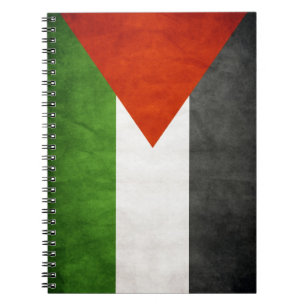 Palestine Flag Notebook Grunge Aged Style 