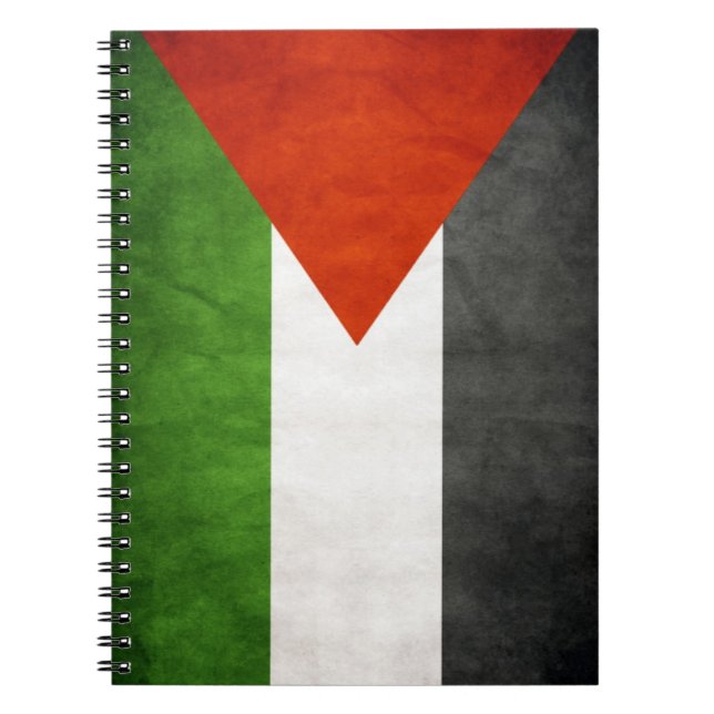 Palestine Flag Notebook Grunge Aged Style  (Front)