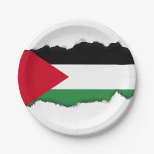 Palestine Flag Paper Plate