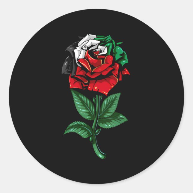 Palestine Flag Pelestinian Classic Round Sticker (Front)