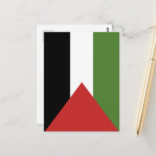 Palestine flag postcard