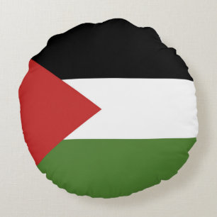 Palestine flag round pillow