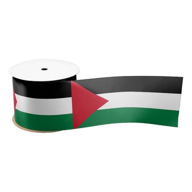 Palestine Flag Satin Ribbon (Spool)