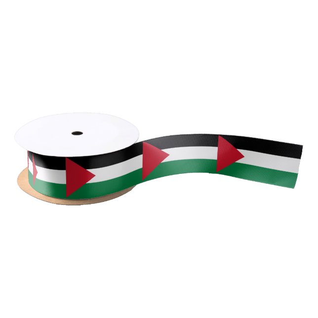 Palestine Flag Satin Ribbon (Spool)