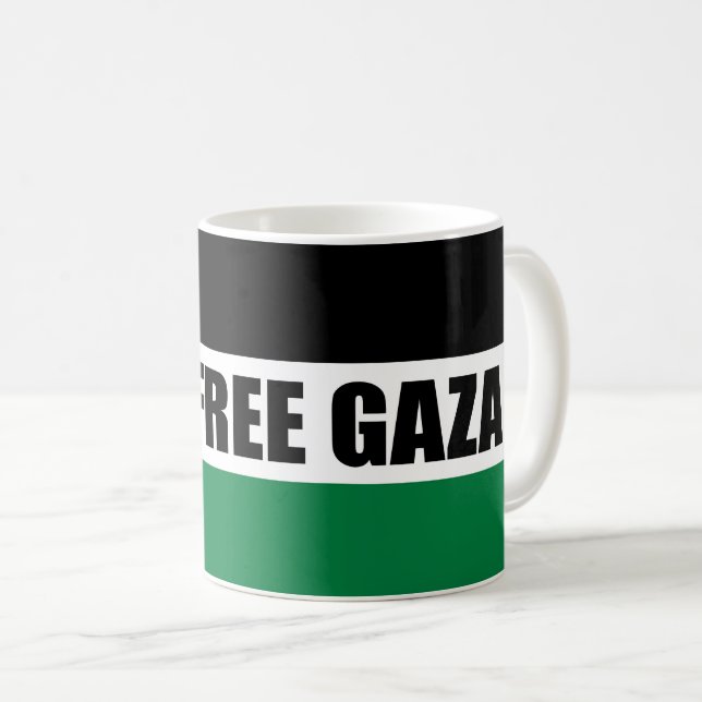 Palestine flag, Save Gaza, free Gaza Coffee Mug (Front Right)