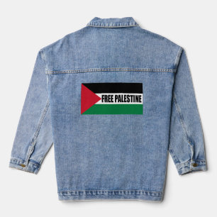Palestine flag, Save Gaza, free Gaza Denim Jacket