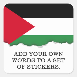 Palestine Flag Square Sticker
