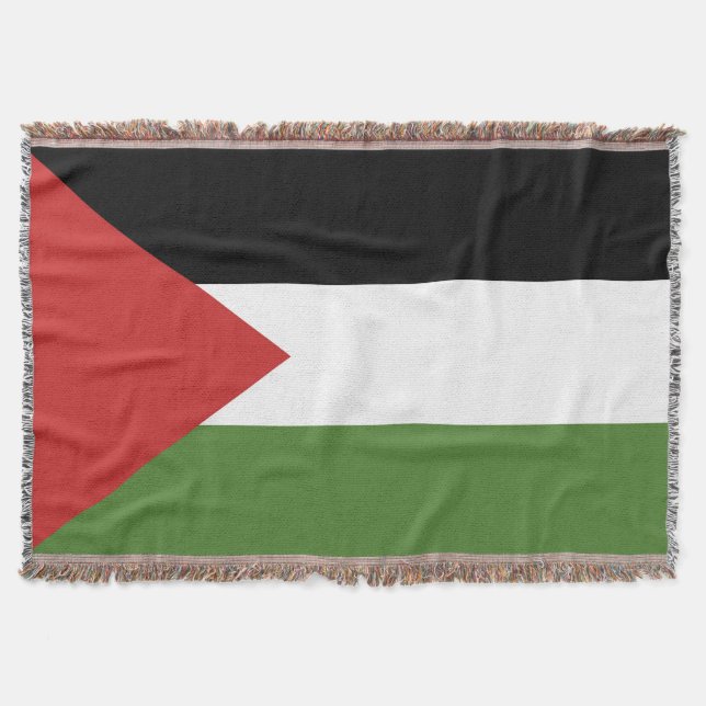Palestine flag throw blanket (Front)
