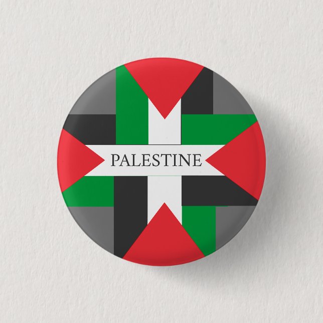 Palestine Footballer sport Soccer Wham-O Frisbee 1 Inch Round Button (Front)