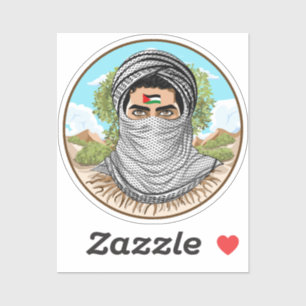 Palestine Freedom Fighter Portrait