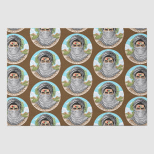 Palestine Freedom Fighter Portrait Tissue Paper
