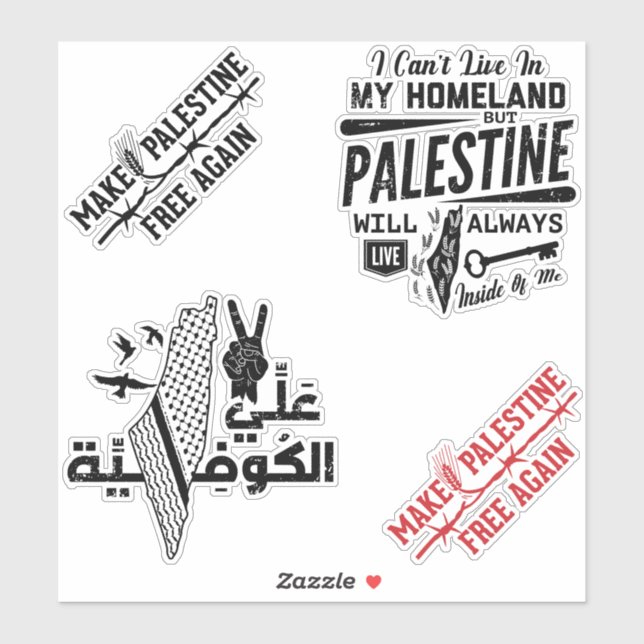 Palestine Freedom Resistance Sticker Pack2 (Sheet)