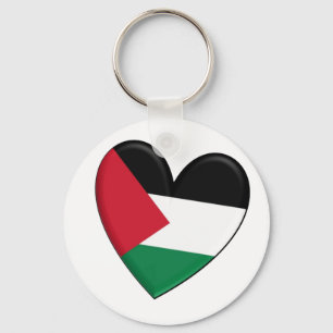 Palestine Heart Flag Keychain