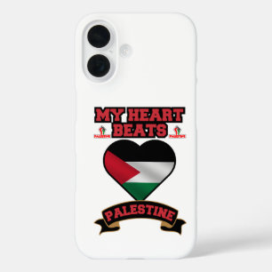Palestine Heart Flag Love Support Freedom Pride iPhone 16 Case