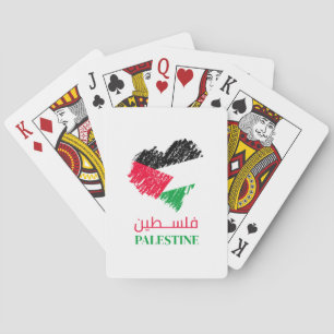 Palestine heart playing cards
