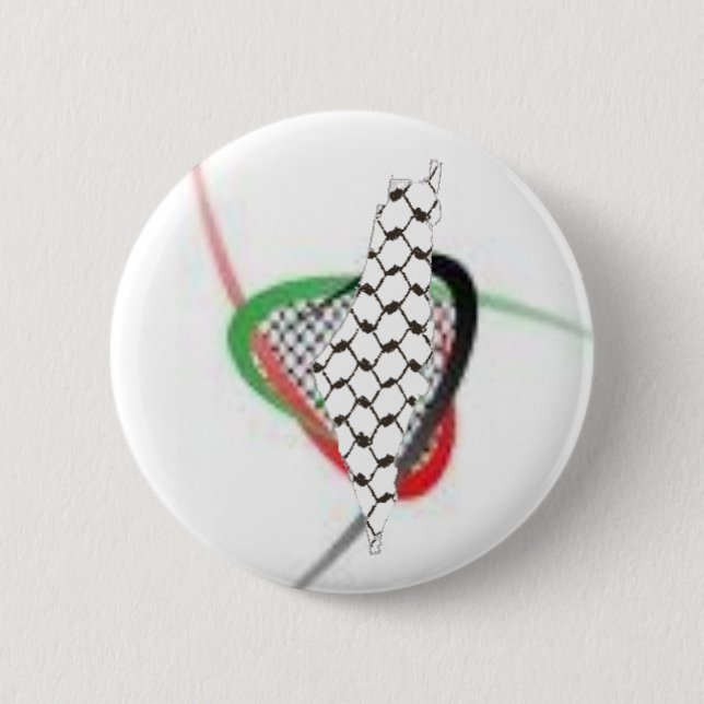 Palestine in our hearts 2 inch round button (Front)