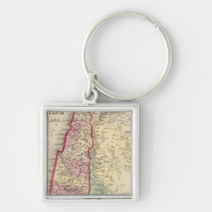 Palestine, Jerusalem Map by Mitchell Keychain