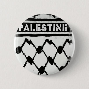 Palestine Keffiyah 2 Inch Round Button