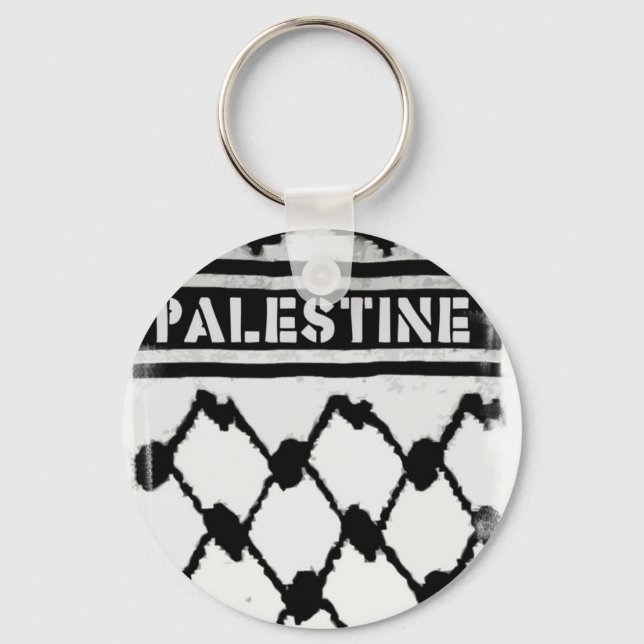 Palestine Keffiyah Keychain (Front)