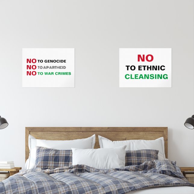 PALESTINE LIBRE NON AUX CRIMES DE GUERRE APARTHEID (Chambre à coucher)