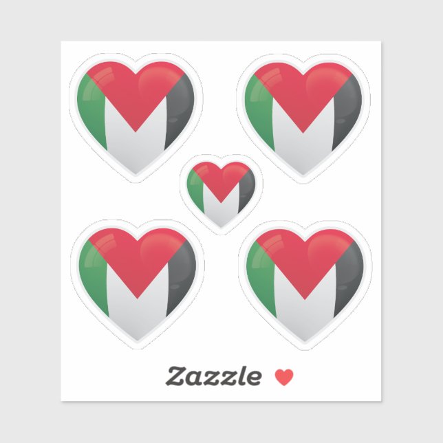 Palestine Love Icon Sticker (Sheet)