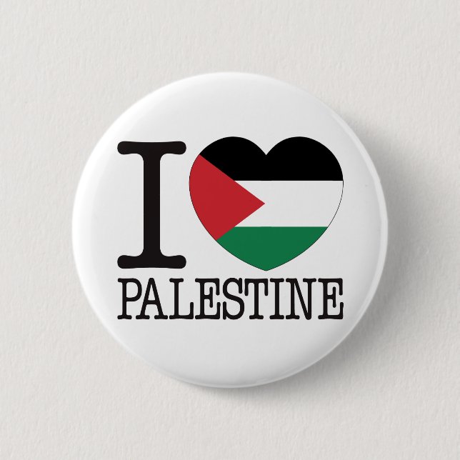 Palestine Love v2 2 Inch Round Button (Front)