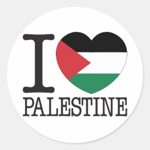 Palestine Love v2 Classic Round Sticker