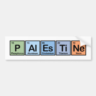 Palestine made of Elements Bumper Sticker