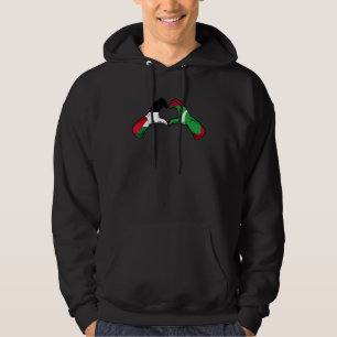 Palestine Maldives Flag   Palestinian Maldivian He Hoodie