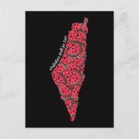 Palestine Map full of Watermelons | Free palestine