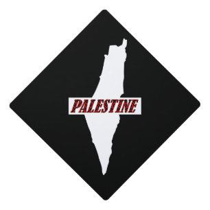 Palestine Map Graduation Cap Topper