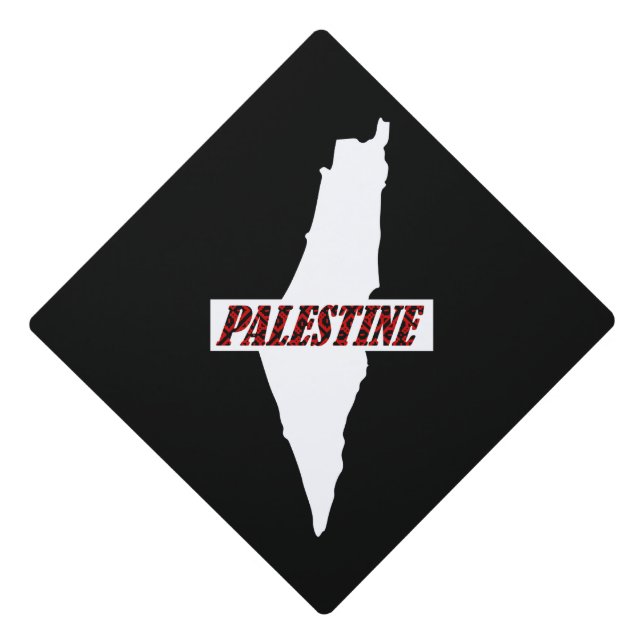 Palestine Map Graduation Cap Topper (Front)