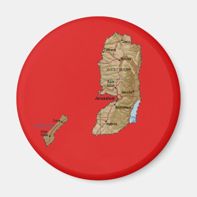Palestine Map Magnet (Front)