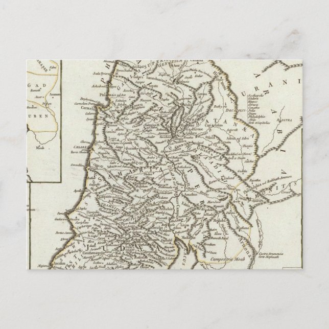 Palestine Map Postcard (Front)