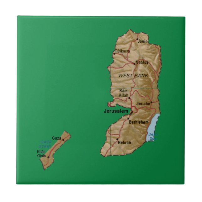Palestine Map Tile (Front)