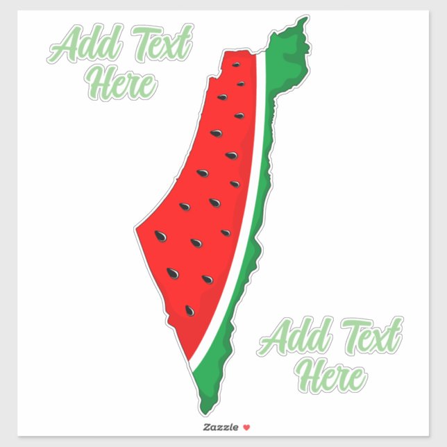 Palestine Map Watermelon Symbol of freedom (Sheet)