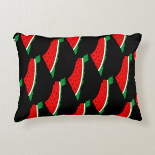Palestine Map Watermelon Symbol of freedom Accent Pillow
