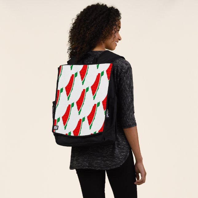 Palestine Map Watermelon Symbol of freedom Backpack (Worn)