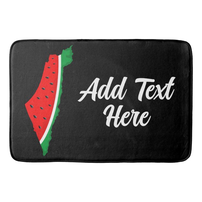 Palestine Map Watermelon Symbol of freedom Bath Mat (Front)