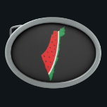 Palestine Map Watermelon Symbol of freedom Belt Buckle<br><div class="desc">Palestine map filled with Watermelon,  symbol of freedom,  same the same colours of the palestinian map that the illegal occupiers of this beautiful land have forbidden. The Watermelon express the suffering of the Palestinian People. I stand with Palestine. Palestine will be free</div>