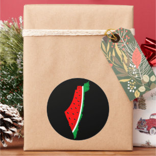 Palestine Map Watermelon Symbol of freedom Classic Round Sticker