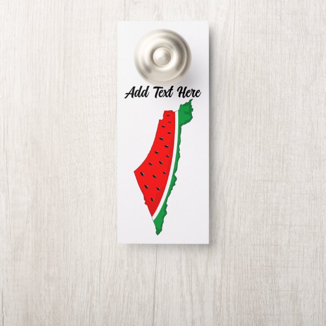 Palestine Map Watermelon Symbol of freedom Door Hanger (On Knob)
