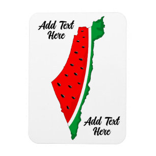 Palestine Map Watermelon Symbol of freedom Magnet