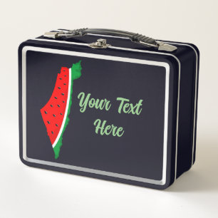 Palestine Map Watermelon Symbol of freedom Metal Lunch Box
